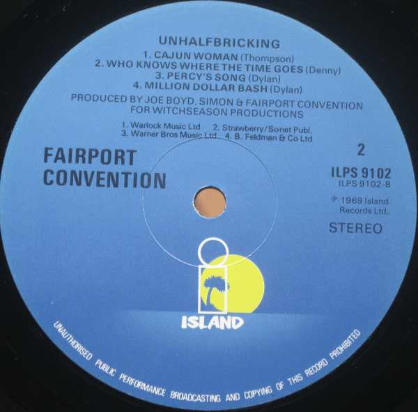 Fairport Convention : Unhalfbricking (LP, Album, RE)