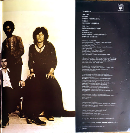 Santana : Santana (LP, Album, RE)