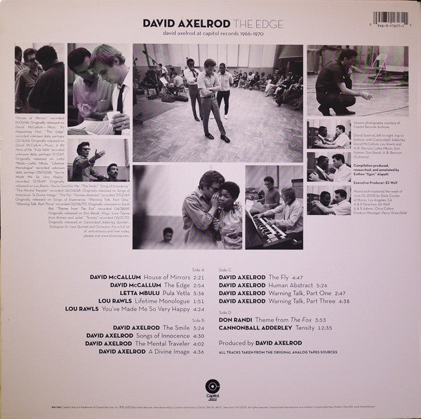 David Axelrod : The Edge: David Axelrod At Capitol Records 1966-1970 (2xLP, Comp)