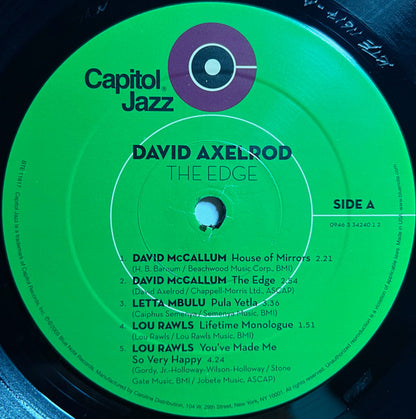 David Axelrod : The Edge: David Axelrod At Capitol Records 1966-1970 (2xLP, Comp)