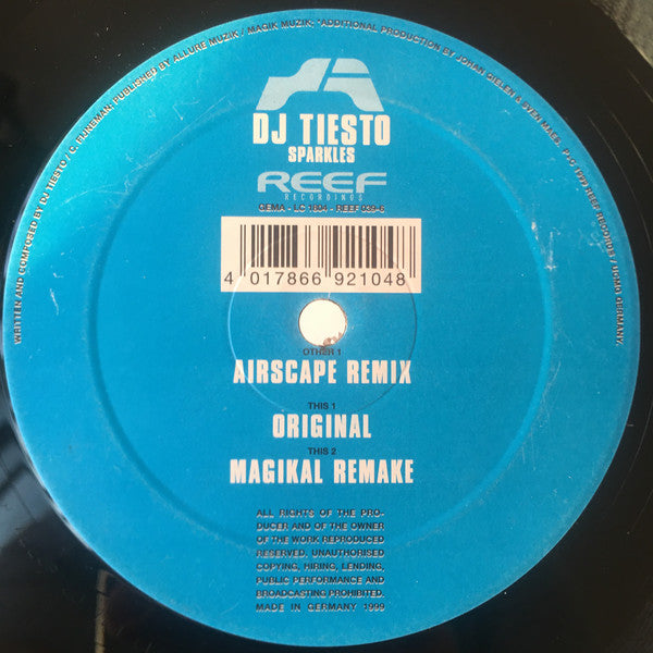 DJ Tiësto : Sparkles (12")