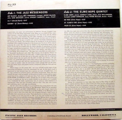 Art Blakey & The Jazz Messengers / The Elmo Hope Quintet* Featuring Harold Land : Art Blakey & The Jazz Messengers / The Elmo Hope Quintet Featuring Harold Land (LP, Album, Mono)