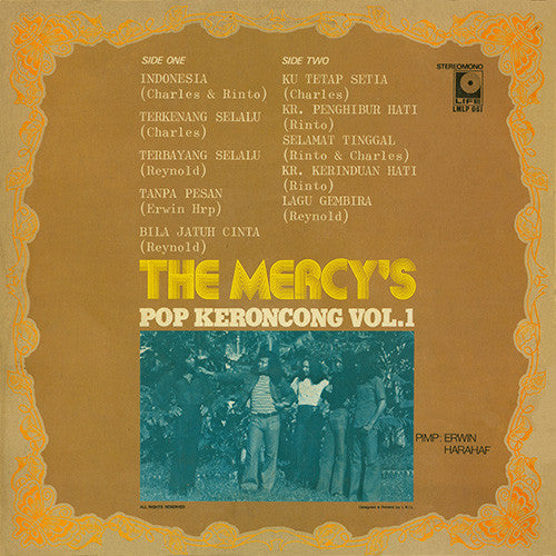 The Mercy's Pimp: Erwin Harahap : Pop Keroncong Vol.1 (LP)