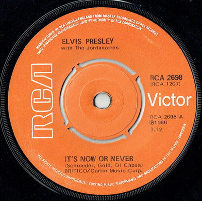 Elvis Presley : It's Now Or Never / Make Me Know It (7", Single, RE)