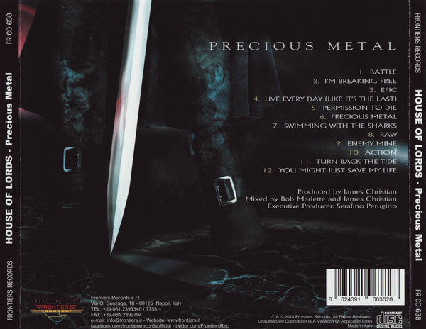 House Of Lords (2) : Precious Metal (CD, Album)