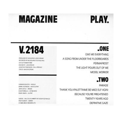 Magazine : Play (LP, Album, Ast)