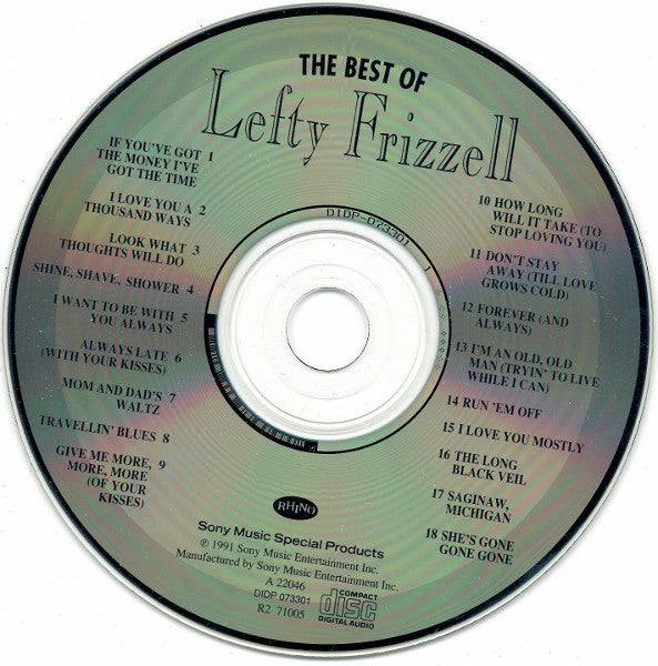 Lefty Frizzell : The Best Of Lefty Frizzell (CD, Comp)