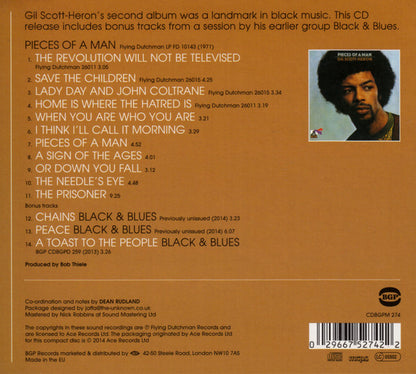 Gil Scott-Heron : Pieces Of A Man (CD, Album, RE, RM, Dig)