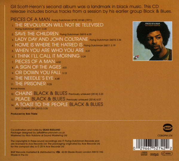 Gil Scott-Heron : Pieces Of A Man (CD, Album, RE, RM, Dig)