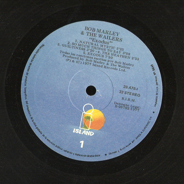 Bob Marley & The Wailers : Exodus (LP, Album, RE)