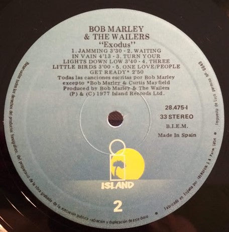 Bob Marley & The Wailers : Exodus (LP, Album, RE)