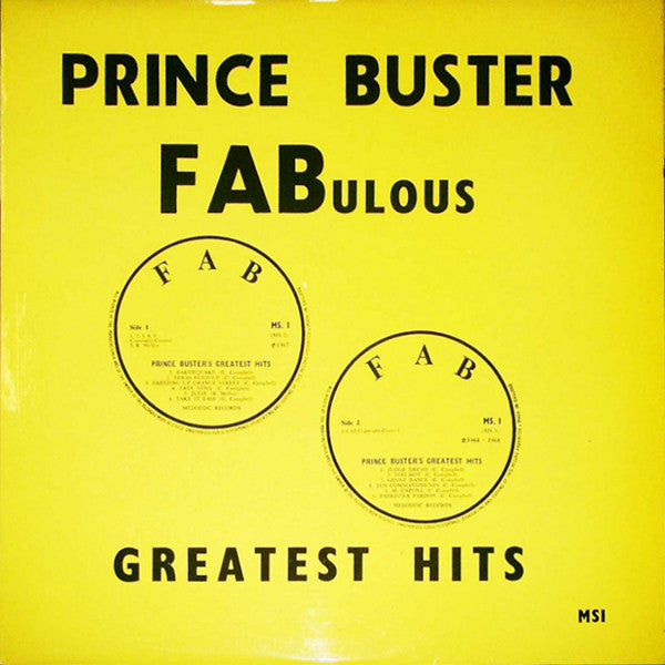 Prince Buster : Fabulous Greatest Hits (LP, Comp)