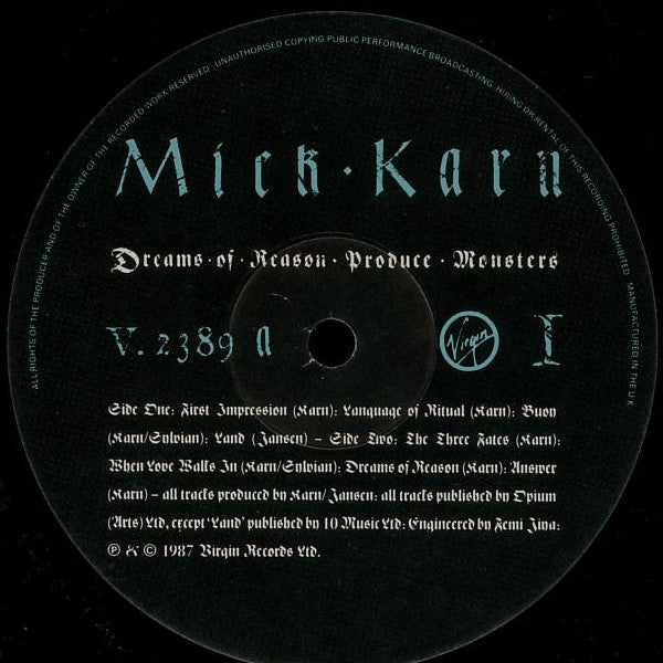 Mick Karn : Dreams Of Reason Produce Monsters (LP, Album)