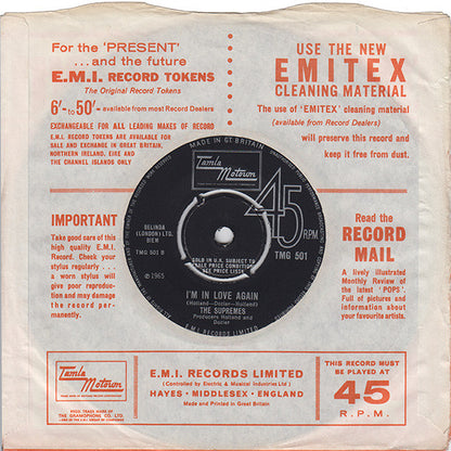 The Supremes : Stop! In The Name Of Love (7", Single)