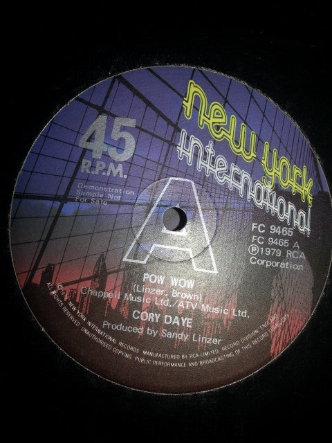 Cory Daye : Pow Wow (12", Promo)