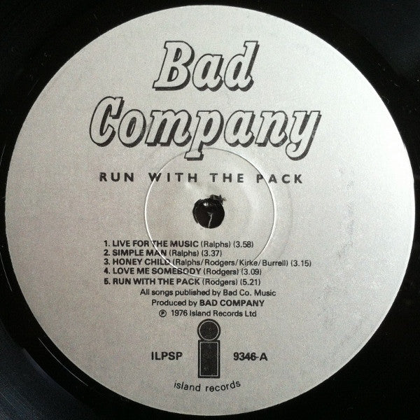 Bad Company (3) : Run With The Pack (LP, Album, Gat)