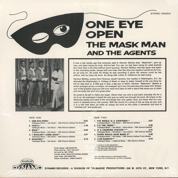 The Maskman And The Agents : One Eye Open (LP, Album, RE)