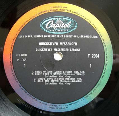 Quicksilver Messenger Service : Quicksilver Messenger Service (LP, Album, Mono)