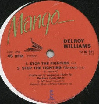 Delroy Williams : Stop The Fighting / You'll Never Know (12")