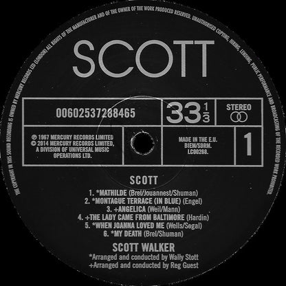 Scott Walker : Scott (LP, Album, Ltd, RE, RM, 180)