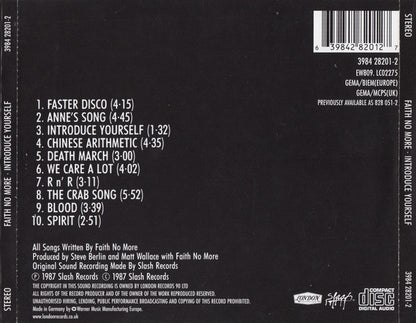 Faith No More : Introduce Yourself (CD, Album, RE)