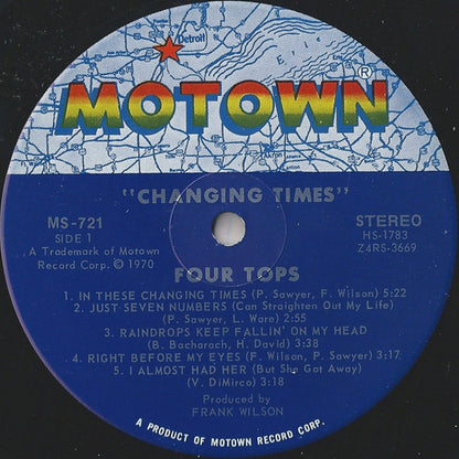 Four Tops : Changing Times (LP, Album, Ind)