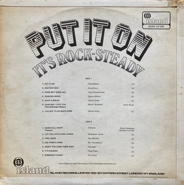 Various : Put It On It’s Rock-Steady (LP, Comp, Mono)