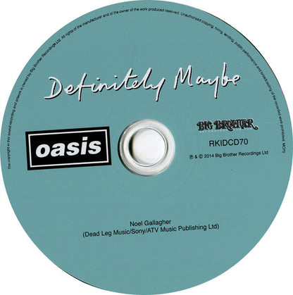 Oasis (2) : Definitely Maybe (CD, Album, RE, RM)
