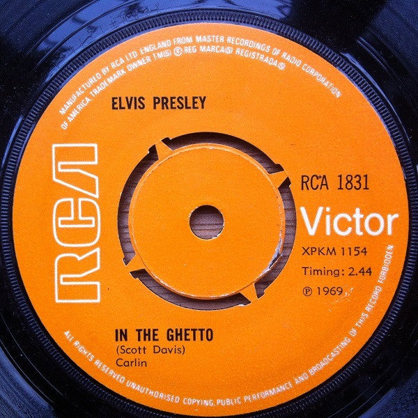 Elvis Presley : In The Ghetto (7", Single)