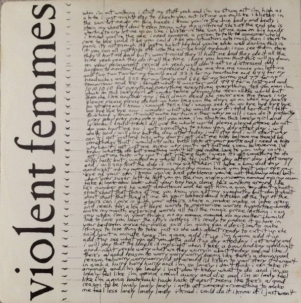 Violent Femmes : Violent Femmes (LP, Album, Pin)