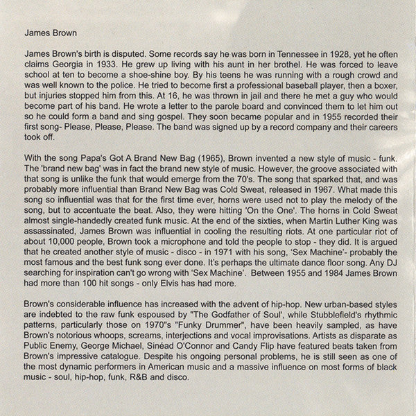 James Brown : Please Please Please (CD, Comp, RE)