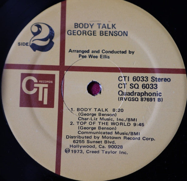 George Benson : Body Talk (LP, Album, Quad)