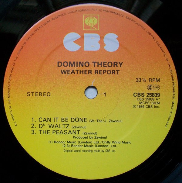 Weather Report : Domino Theory (LP, Album)