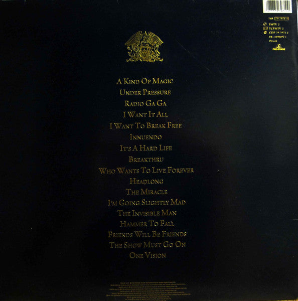 Queen : Greatest Hits II (2xLP, Comp, Ltd, Gol)