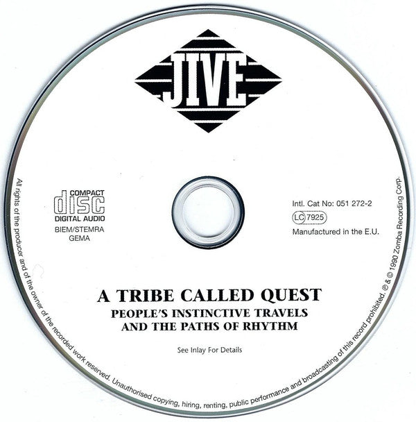 A Tribe Called Quest : People's Instinctive Travels And The Paths Of Rhythm (CD, Album, RE)