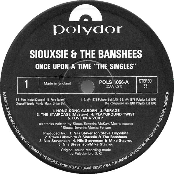 Siouxsie And The Banshees* : Once Upon A Time/The Singles (LP, Comp)