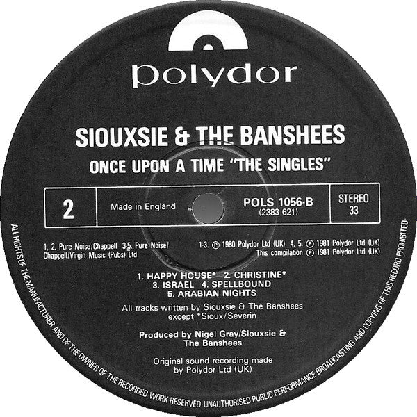 Siouxsie And The Banshees* : Once Upon A Time/The Singles (LP, Comp)