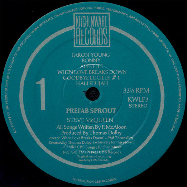 Prefab Sprout : Steve McQueen (LP, Album)