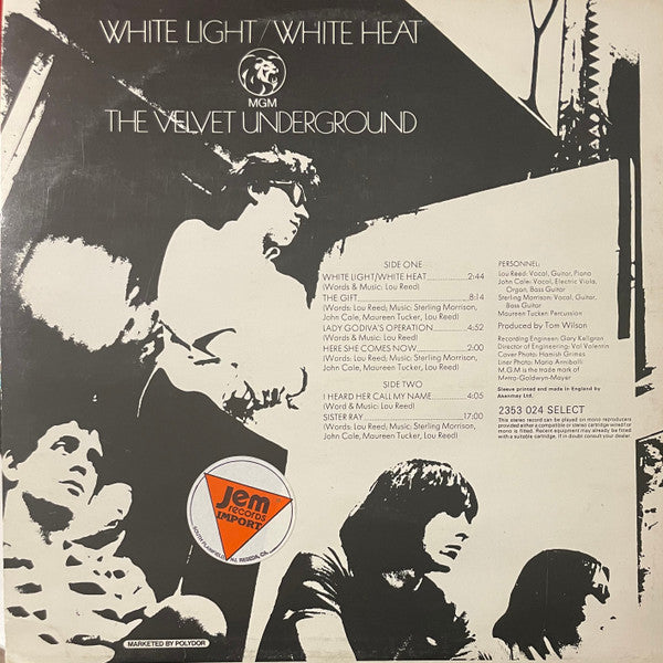 The Velvet Underground : White Light/White Heat (LP, Album, RE)