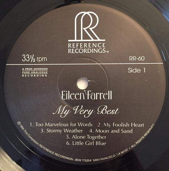 Eileen Farrell : My Very Best (LP, Album, Comp, Gat)