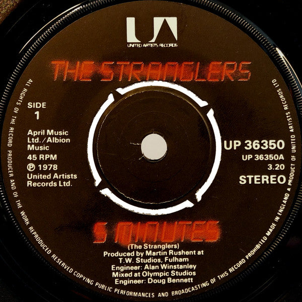 The Stranglers : 5 Minutes (7", Single, 4-p)