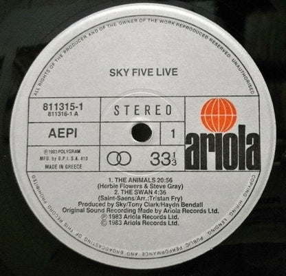 Sky (4) : Sky Five Live (2xLP, Album)