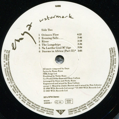 Enya : Watermark (LP, Album, RP)