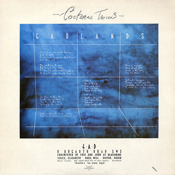 Cocteau Twins : Garlands LP, Album (VG+ / VG+) - Dig Vinyl
