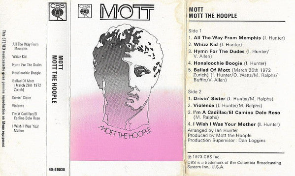 Mott The Hoople : Mott (Cass, Album)