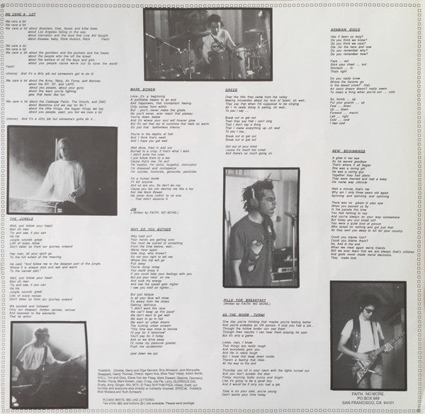 Faith No More : We Care A Lot (LP, Album)