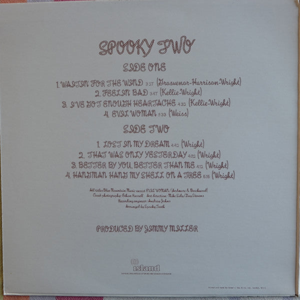 Spooky Tooth : Spooky Two (LP, Album, RE, Gat)