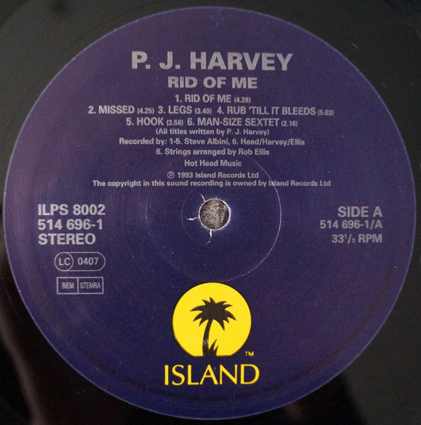 P J Harvey* : Rid Of Me (LP, Album)