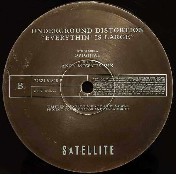 Underground Distortion : Everythin' Is Large (12")