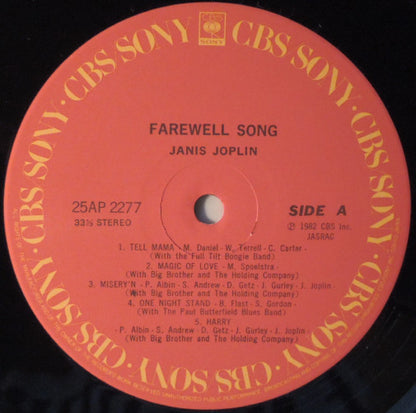 Janis Joplin : Farewell Song (LP, Album)